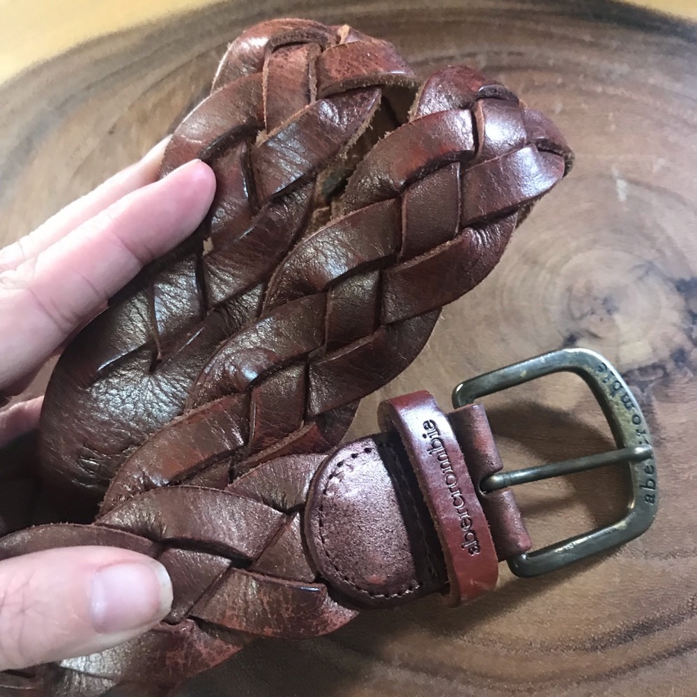 Abercrombie & Fitch Leather Braided Belt